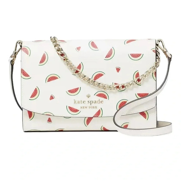 kate spade Handbags - Kate Spade Staci Carson Convertible Watermelon Party Crossbody Cream Multi NWT